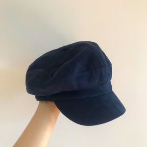 Vegan Suede Slouch Lieutenant Cap